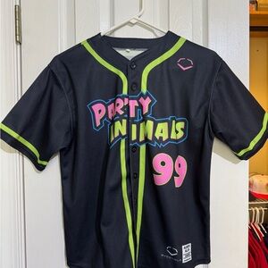 Kids Black and Green Party Animals Shirt